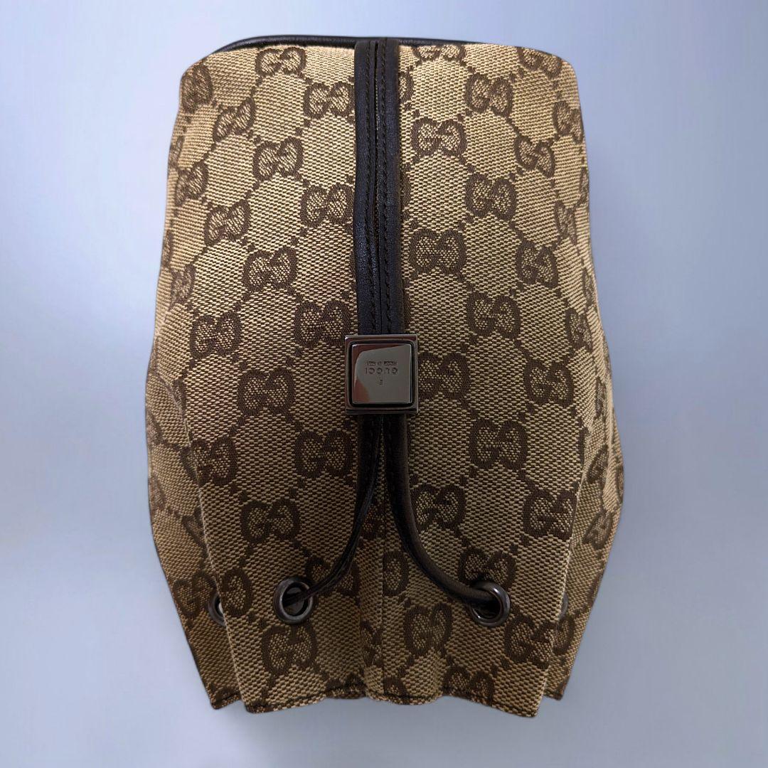 極美品 GUCCI ハンドバッグ ミニバッグ GG キャンバス レザー 手持ち