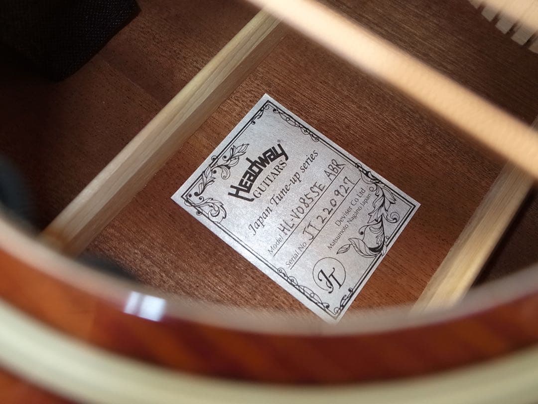 a*a様 美品　Headway HL-V085 SE トップ単板　エレアコ　２０