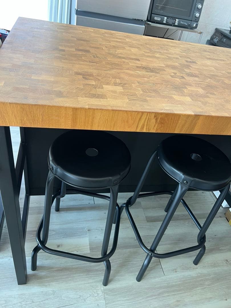 【oliver】IKEA VADHOLMA キッチンアイランドハイテーブル