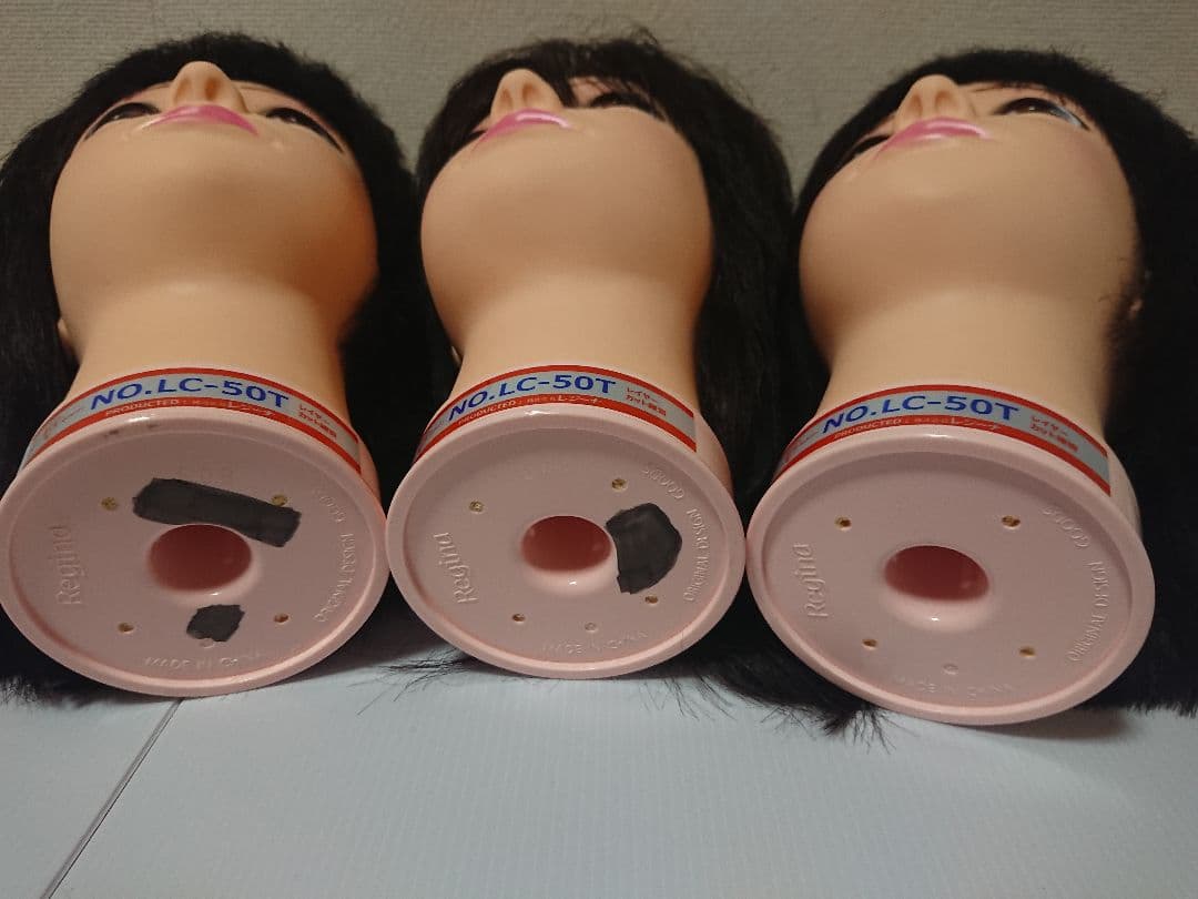 練習用ウィッグ 7体