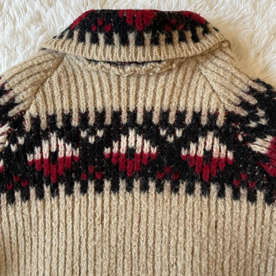 希少70〜80s USA製 PENDLETON カウチンTALON リングジップ