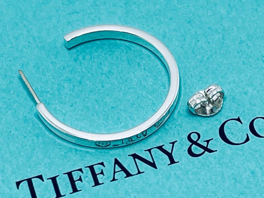 h591 超美品　ティファニー　1837 ラージ　フープ　ピアス　925 片側