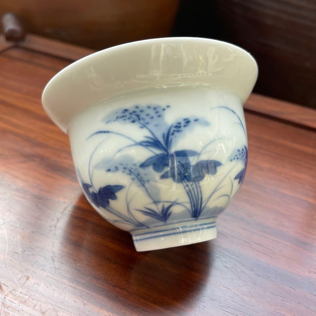 古伊万里　鍋島蕎麦猪口　向付　染付