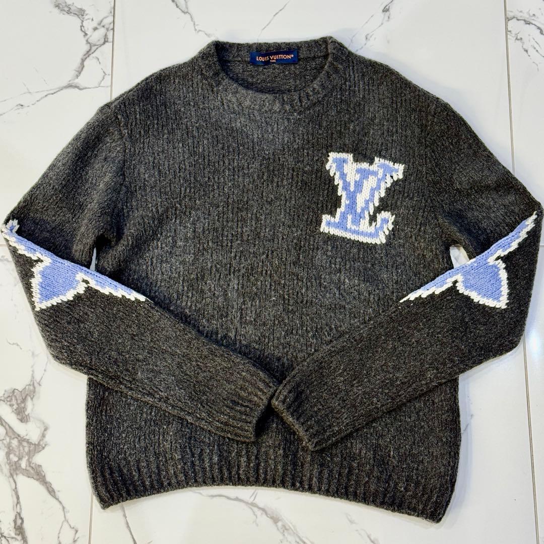 LOUIS VUTTON チャンキーウールブレンドニット　M