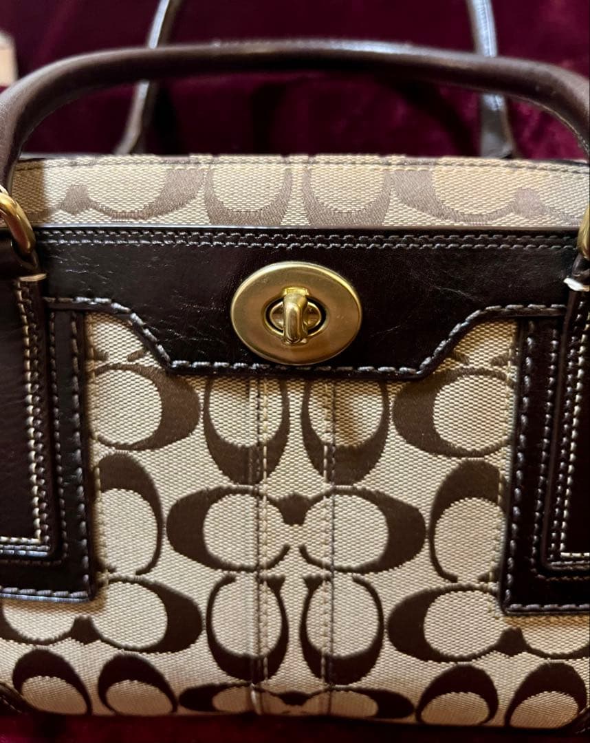 COACH シグネチャー ハンドバッグ コーチ レディース 美品