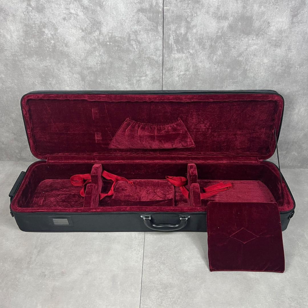 状態良好　中棹地唄三味線　花梨　和紙胴　木撥　和楽器　セミハードケース