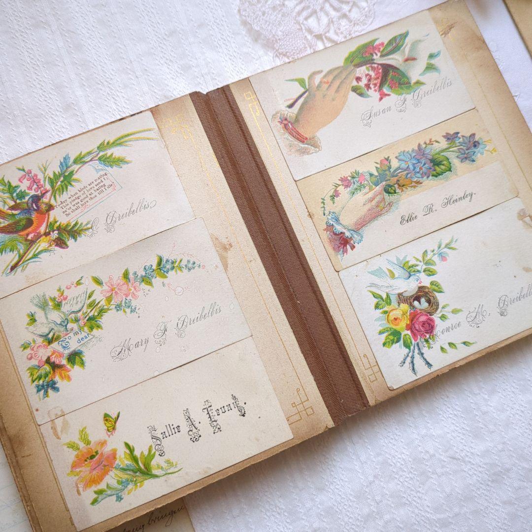 激レア 1900年初頭 コーリングカード コレクション本 クロモス 洋書 古書