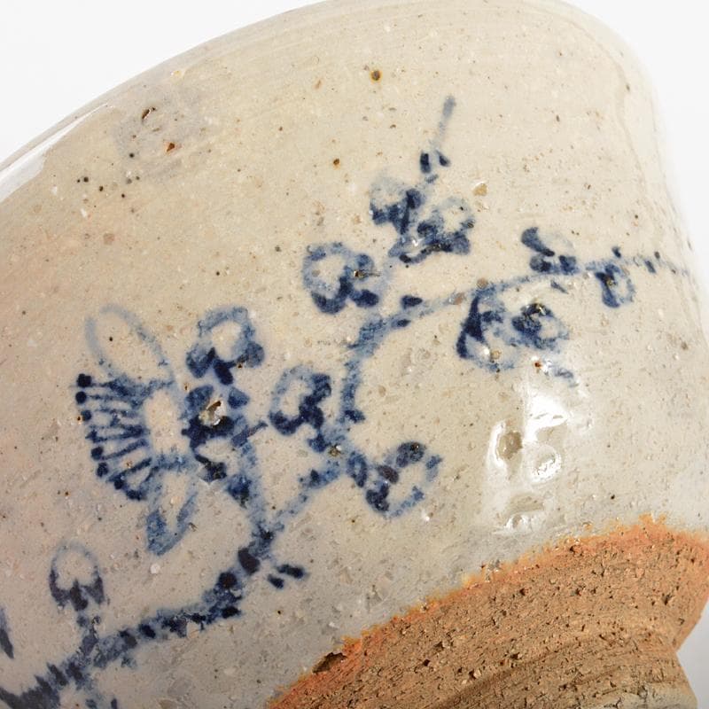 茶道具　田能村竹田作　染付　梅の絵　茶碗　仕覆・時代箱付　M　R6717