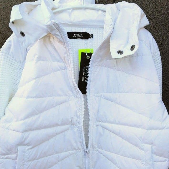 LUXE/R GOLF ダウンフェザーワッフル切替えパーカー45763WHXL②