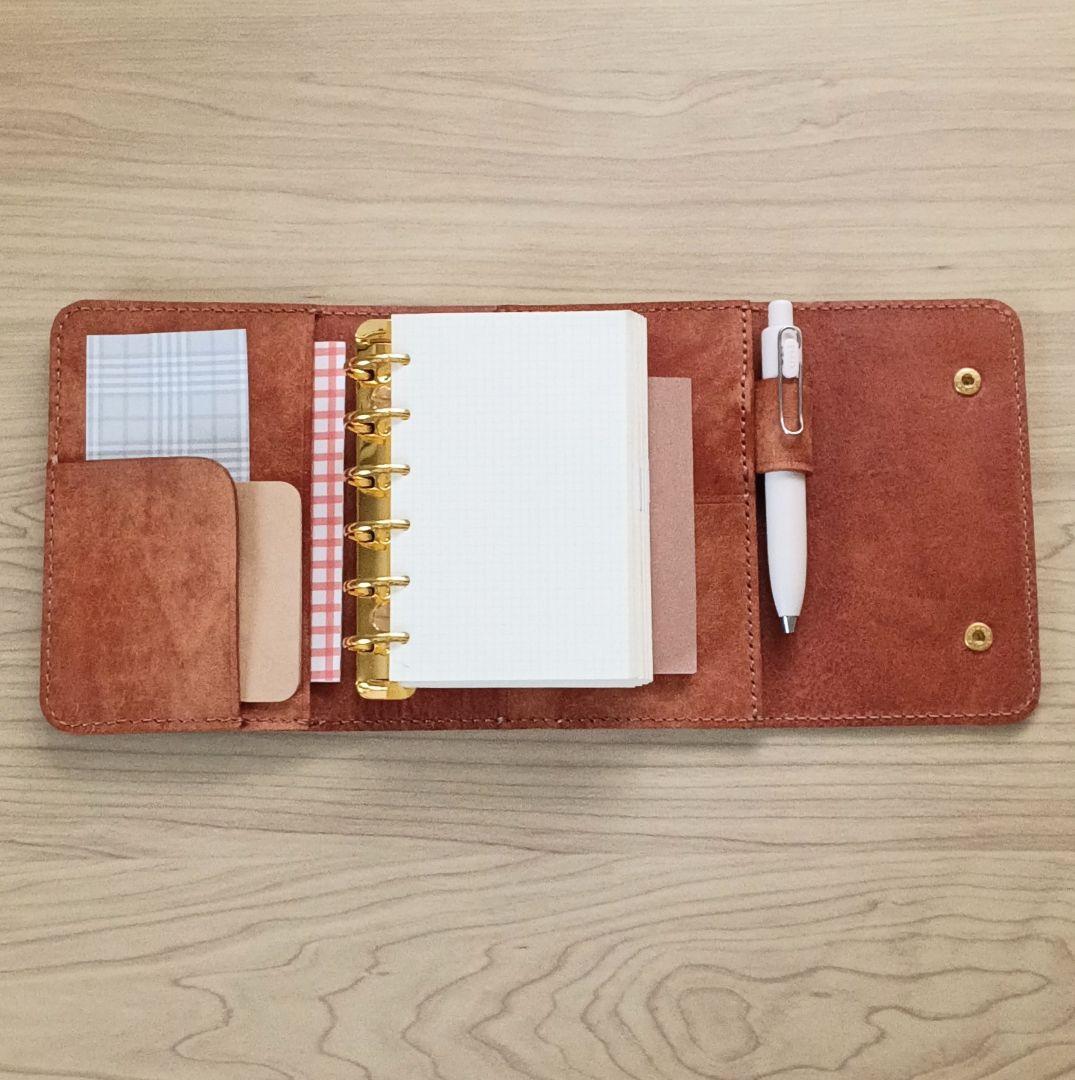 ミニ6 システム手帳 コニャック