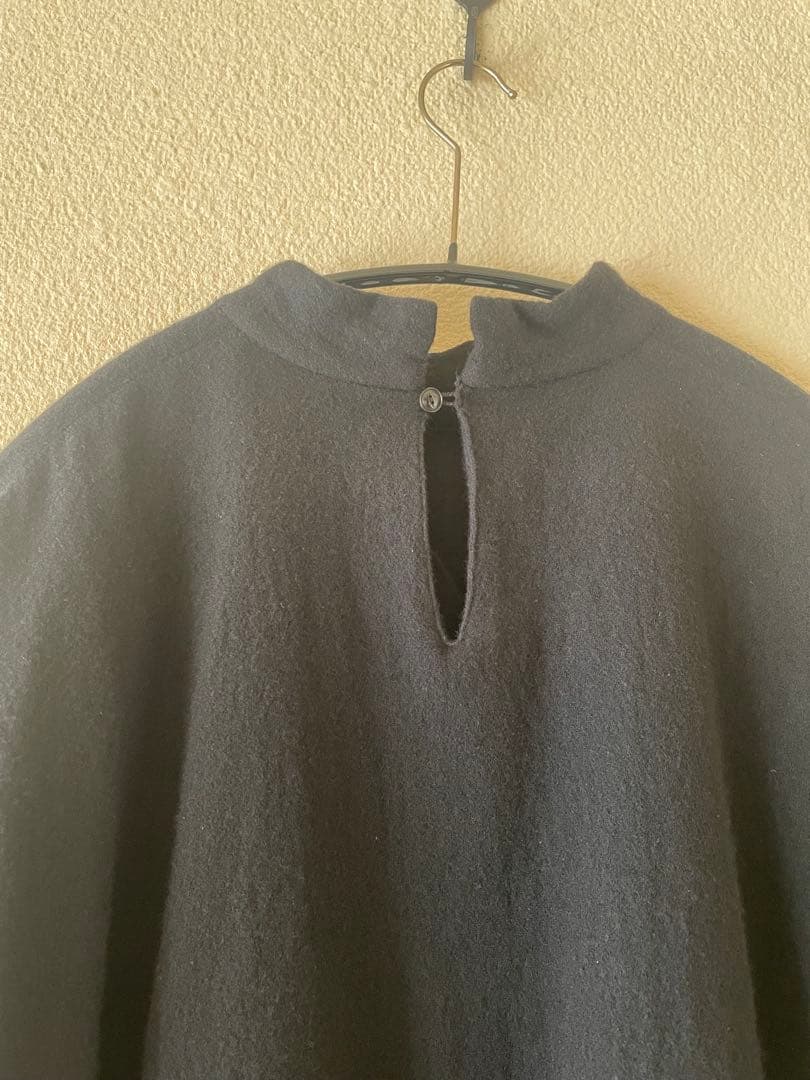 ARTS&SCIENCE モックネックウールブラウス　黒