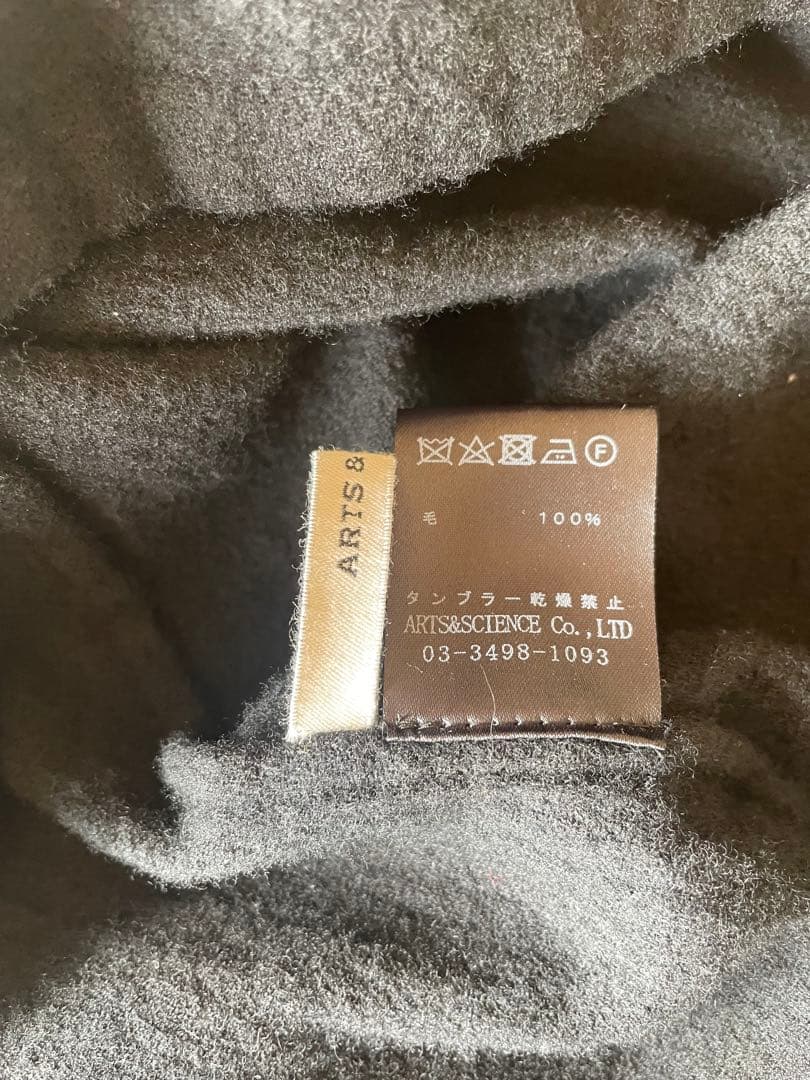 ARTS&SCIENCE モックネックウールブラウス　黒