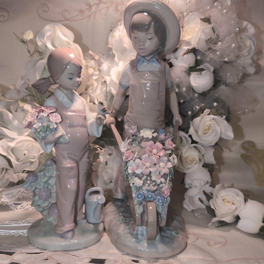 ♥LLADROリヤドロ♥ガラスケース付き♥三点セット❤️