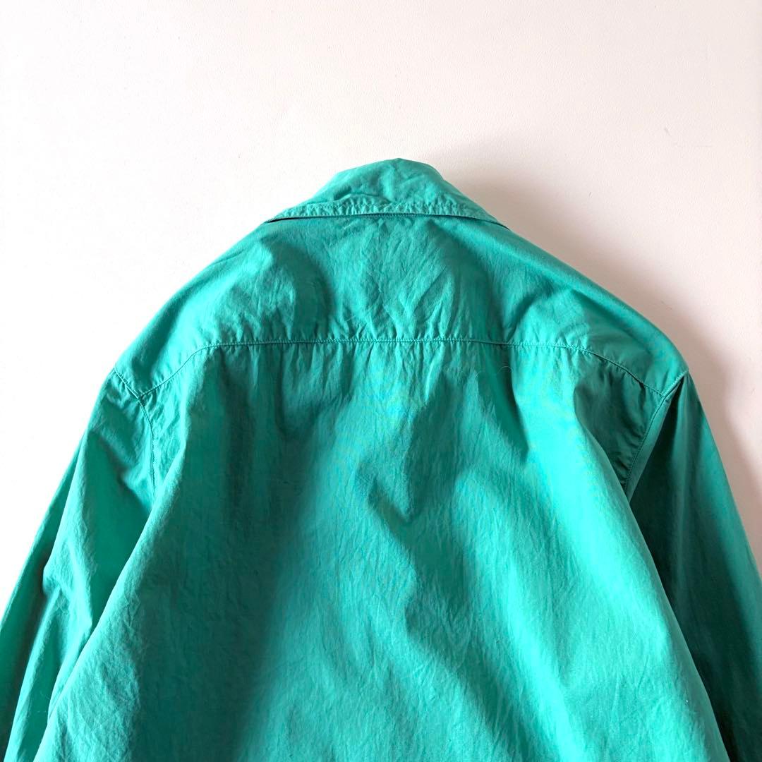 美品♡　フランク&アイリーン　Eileen　長袖　スキッパー　シャツ　XS　緑