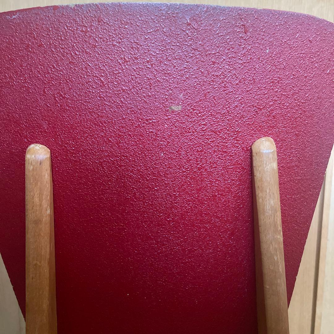 希少＊ジャン プルーヴェ 木製チェア 赤 1950年代