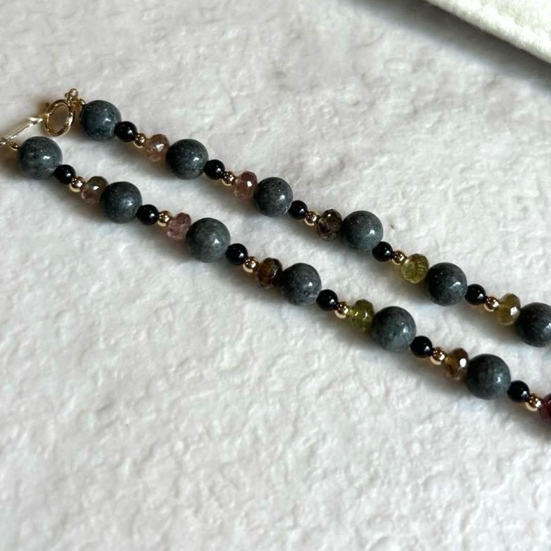 【新品未使用】k18 750 ゲルマニウム トルマリン ネックレス