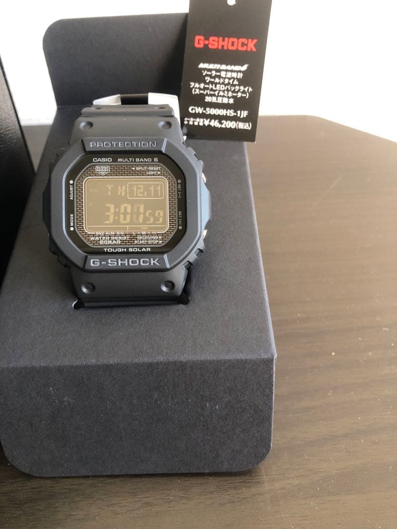 電波ソーラーバイオマスプラスチック採用 GW-5000HS-1JFメンズブラック