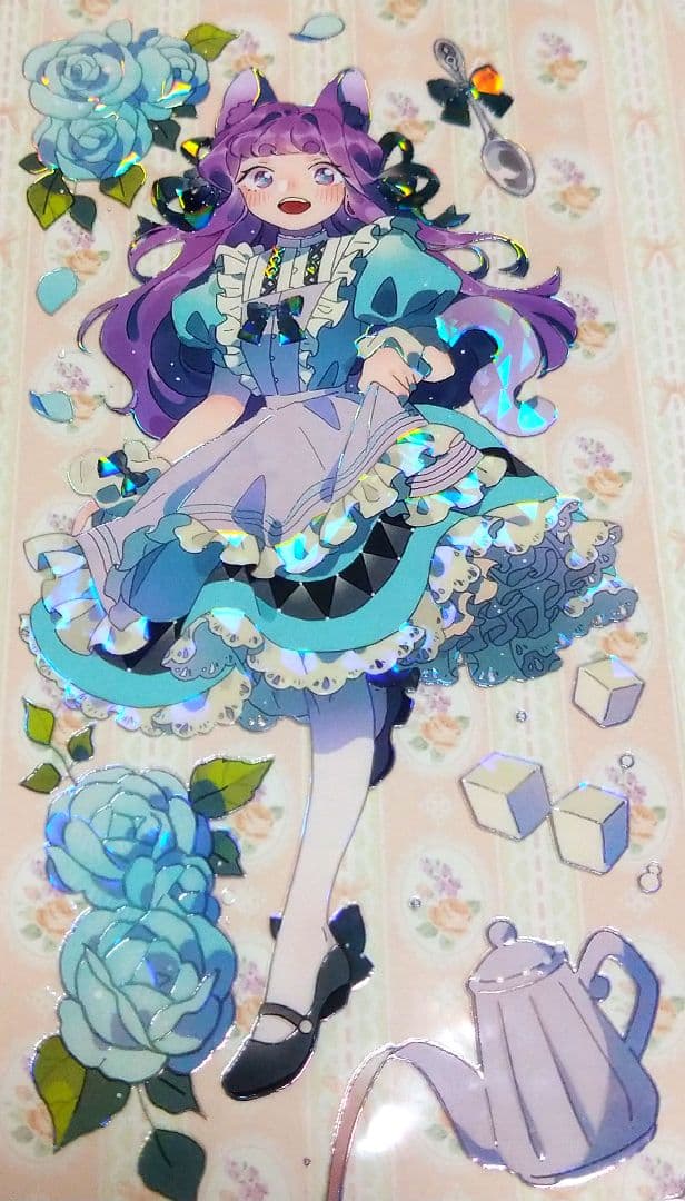 J615＃喵不思议(贝壳光)E厘米切り売り海外人物マステ女の子