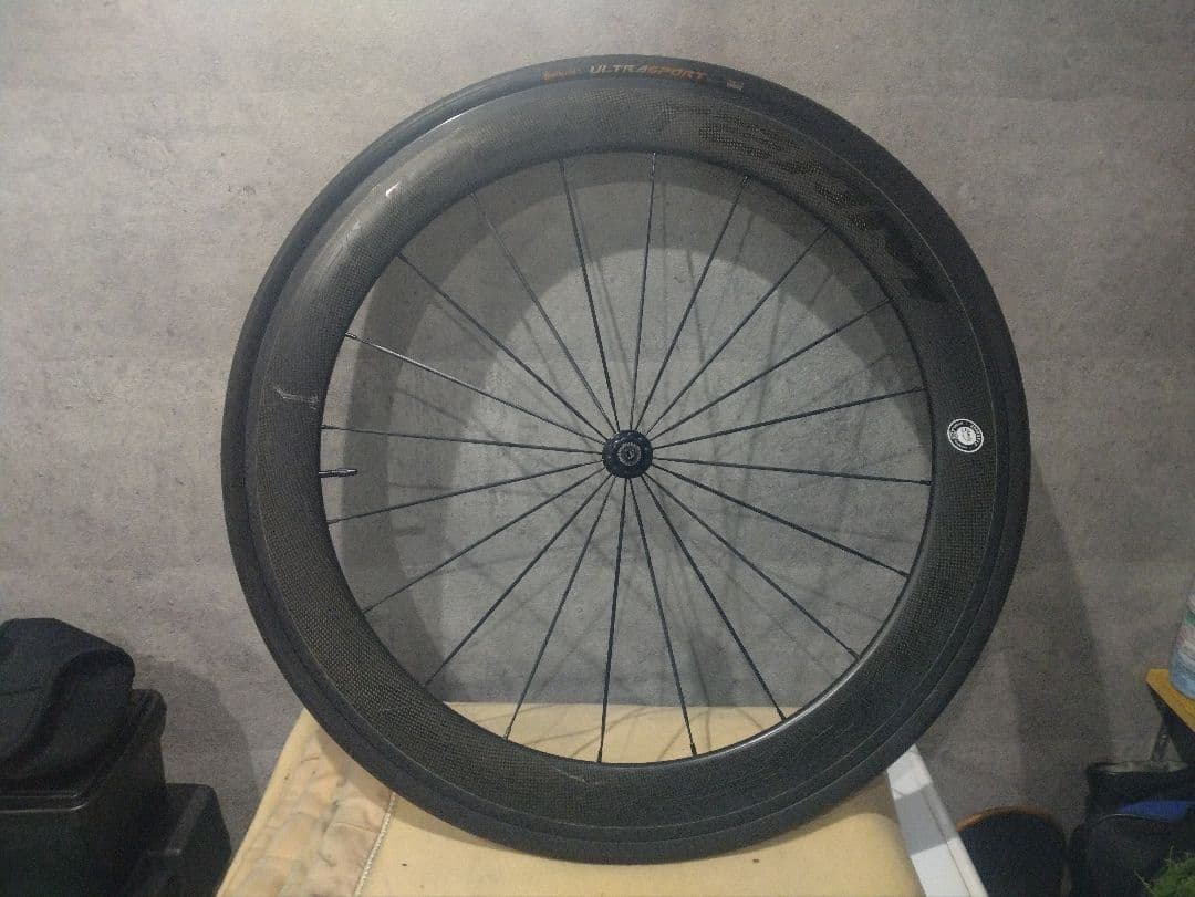 ★SUPERTEAM カーボンホイール フロント クリンチャータイヤ付★
