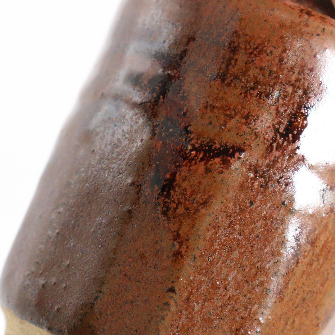 加藤弥右衛門作 瀬戸 茶入 正倉院竪笛彫刻文仕覆 茶道具 共箱　V915　N9