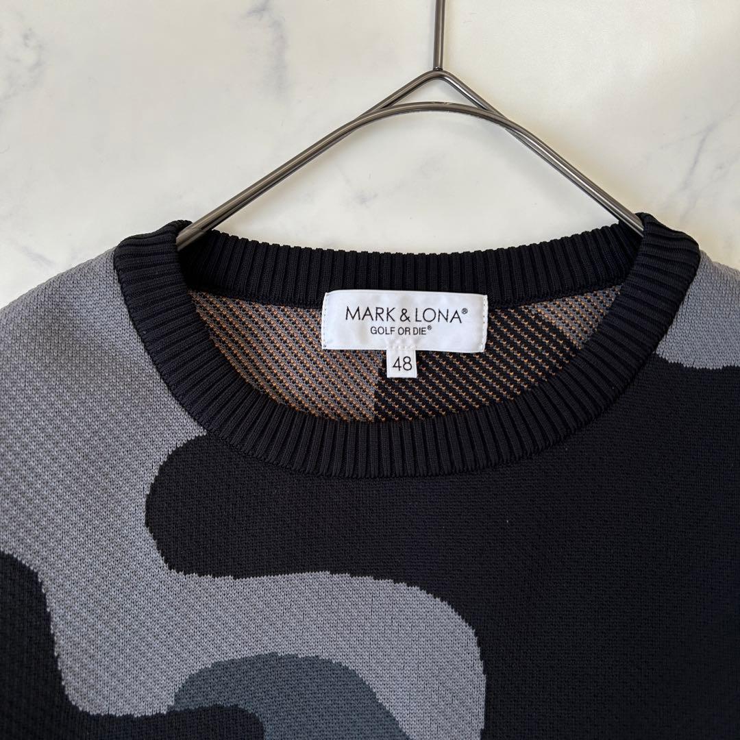 極美品 マークアンドロナ 2022年モデル セーター ニット カモフラ 迷彩