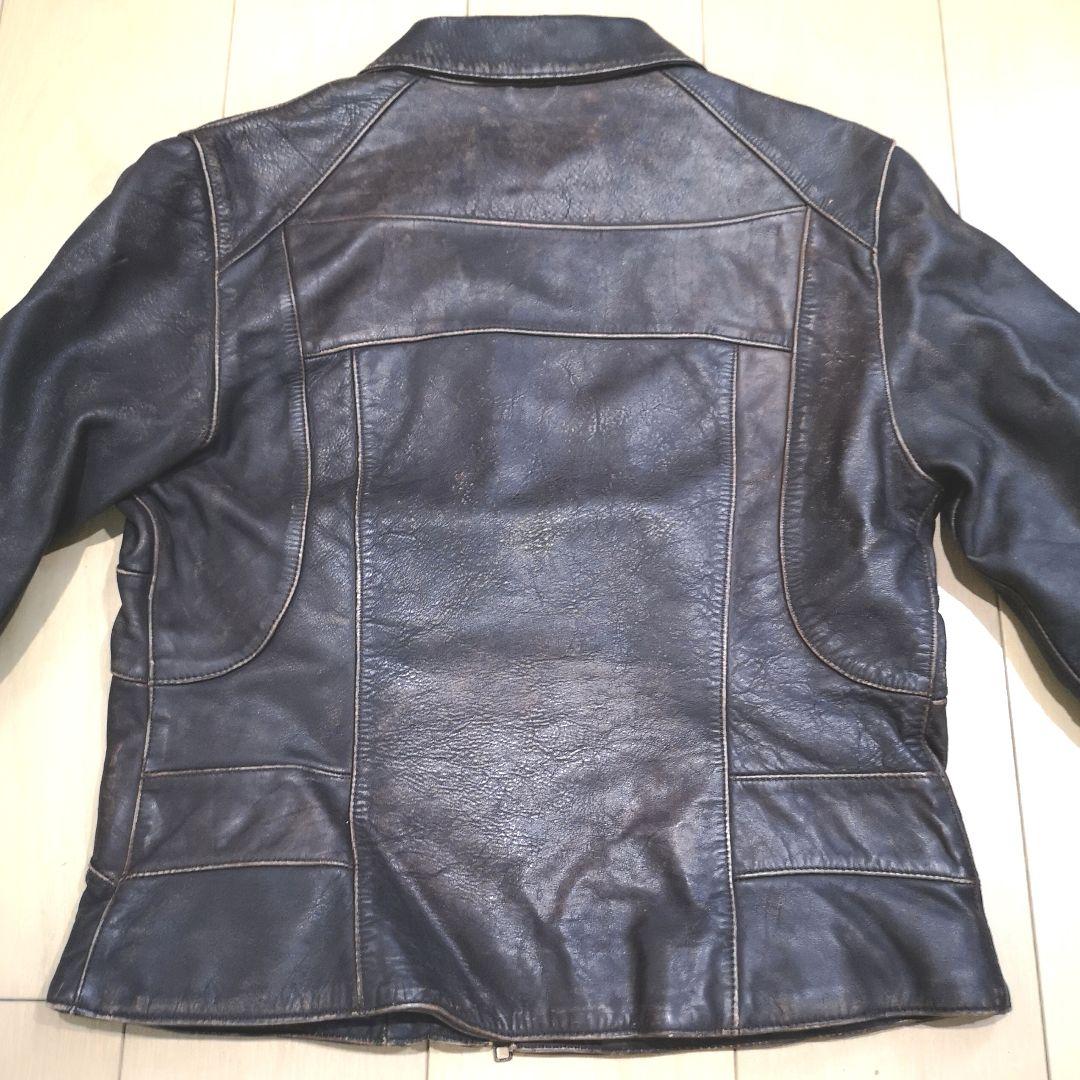 リーバイス レザージャケット シングルライダース Ｍ ヴィンテージ加工 激レア品