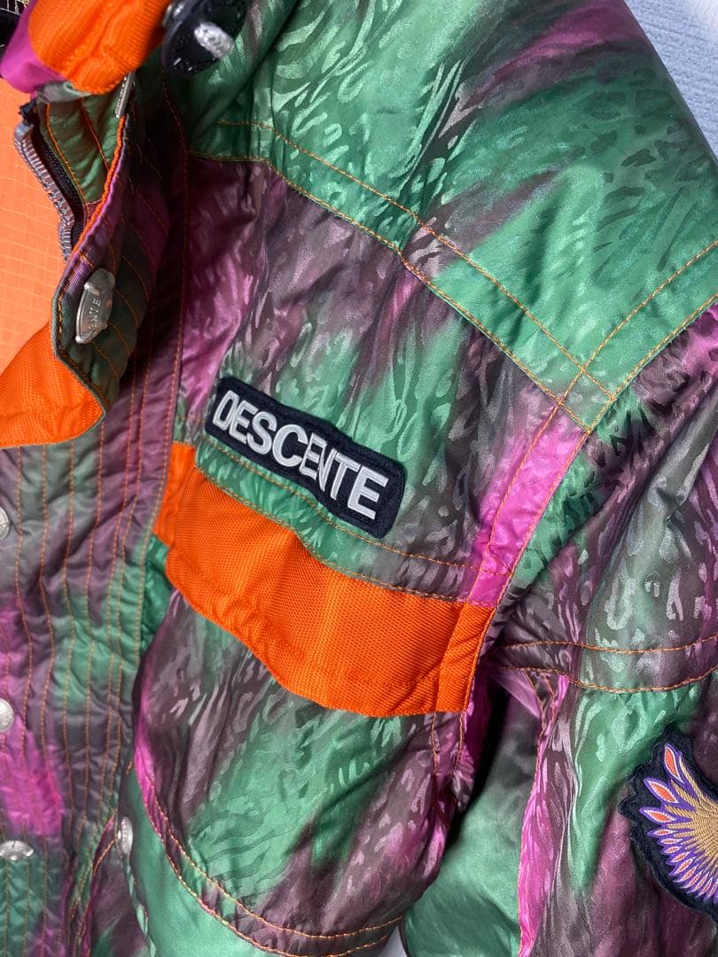 90sヴィンテージ DESCENTE マルチカラー スキーウェア　レトロ