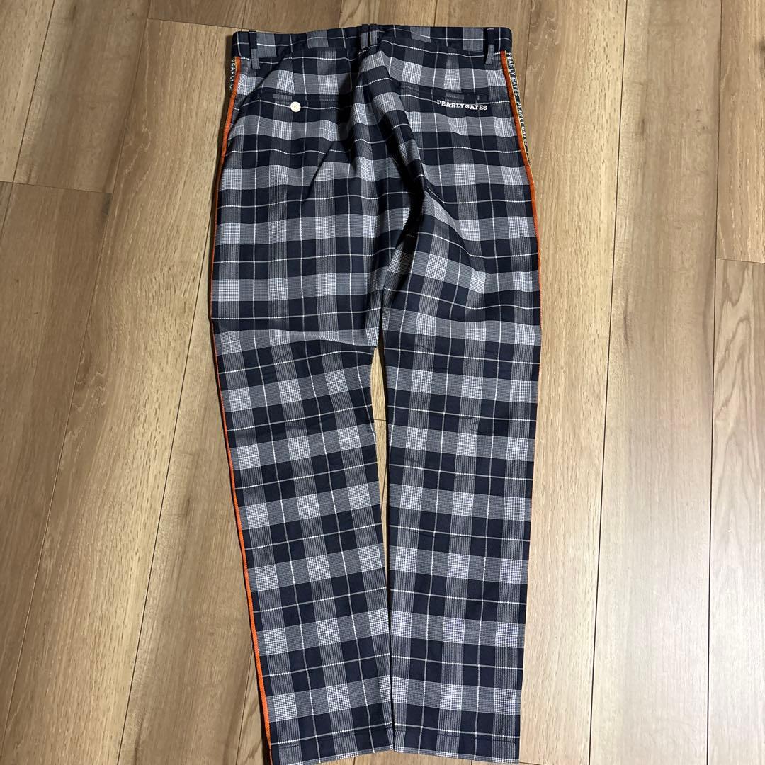 【美品】PEARY GATES ネイビー系チェックパンツ