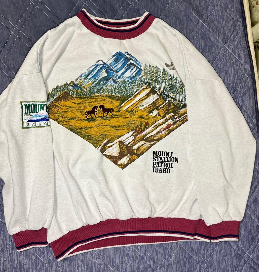 adidas 80s スウェット　アディダスマウンテン　レア　希少　ヴィンテージ