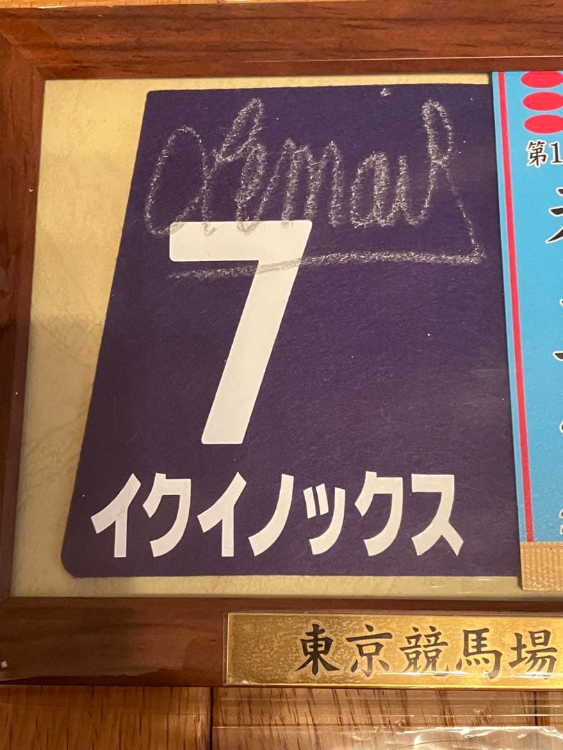 イクイノックス　2022 天皇賞・秋 ミニゼッケン　ルメール直筆サイン馬券鬣一本