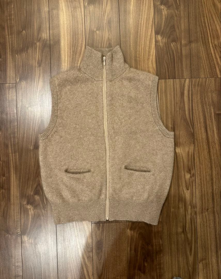 maatee&sons 23aw CASHMERE 強縮絨 JIP VEST