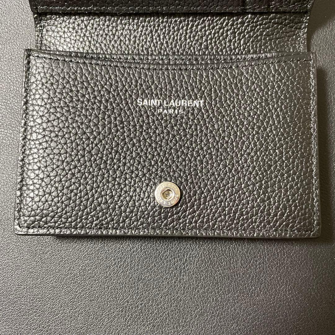 【正規品】サンローラン 名刺入れ ビジネスカードケース グレインレザー