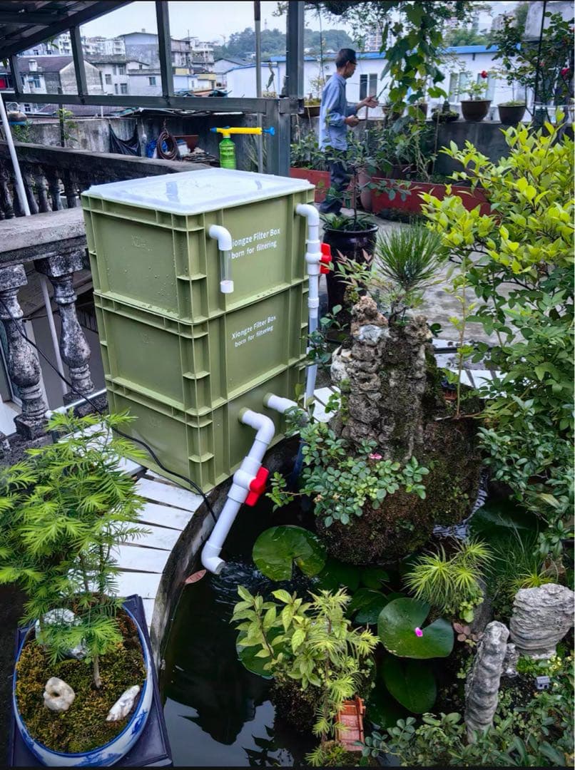 【えい2】水中ポンプお任せ濾過材付きフルセット 水槽池用濾過器フィルター