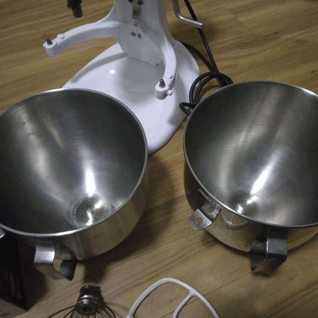 KitchenAid スタンドミキサー ホワイト 付属品付き KSM5