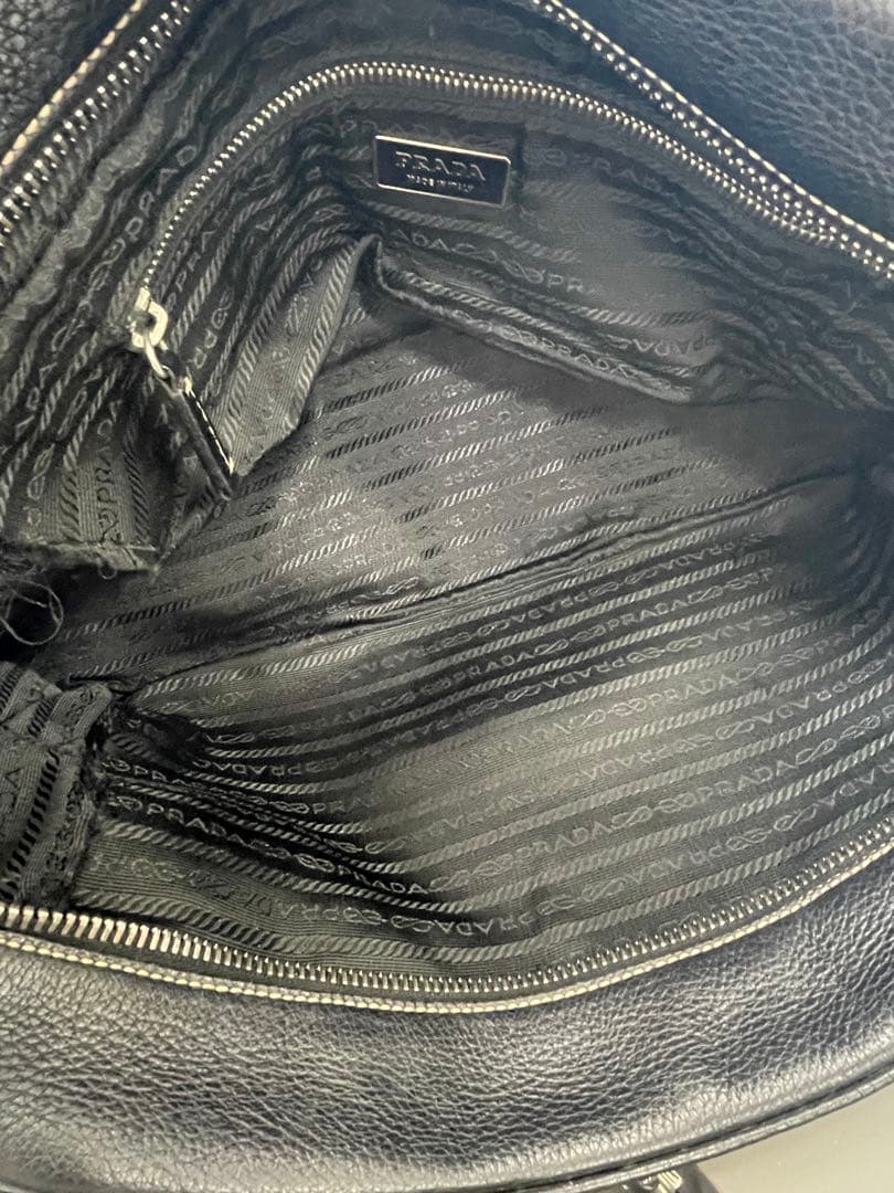 【Ｅ】PRADA ミニボストン BR2246 ブラックレザー