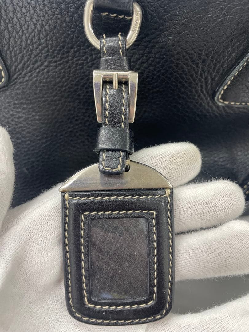 【Ｅ】PRADA ミニボストン BR2246 ブラックレザー
