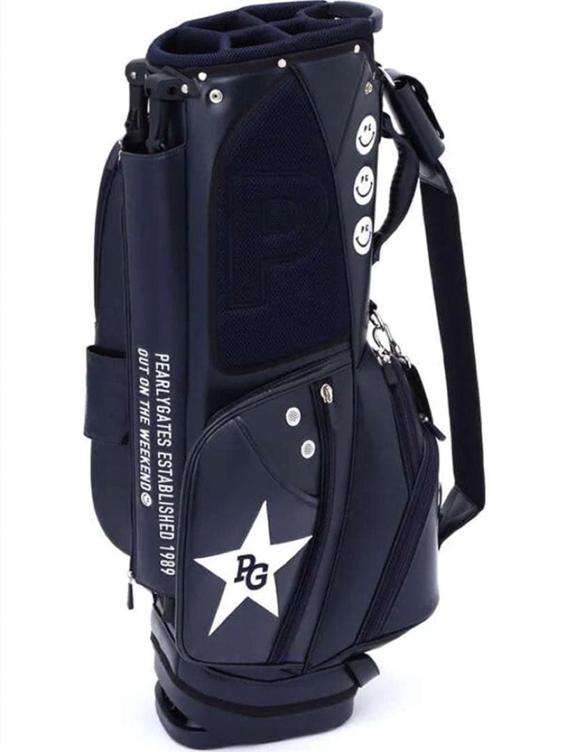 PEARLY GATES ゴルフバッグ 89 ブラック　パリーゲイツスタンド付き