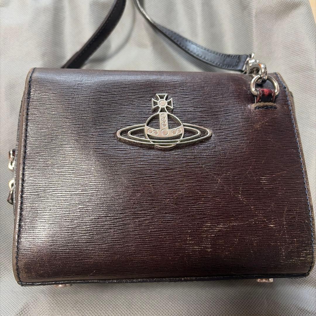 Vivienne Westwood レザー ショルダーバッグ カメラバッグ