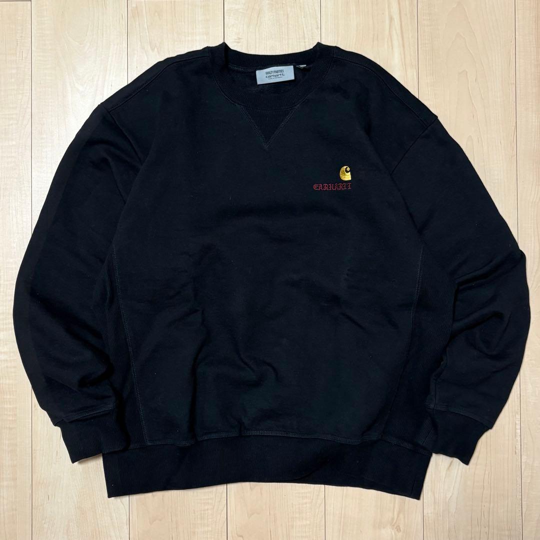 carhartt wakomaria コラボ スウェット トレーナー ブラック