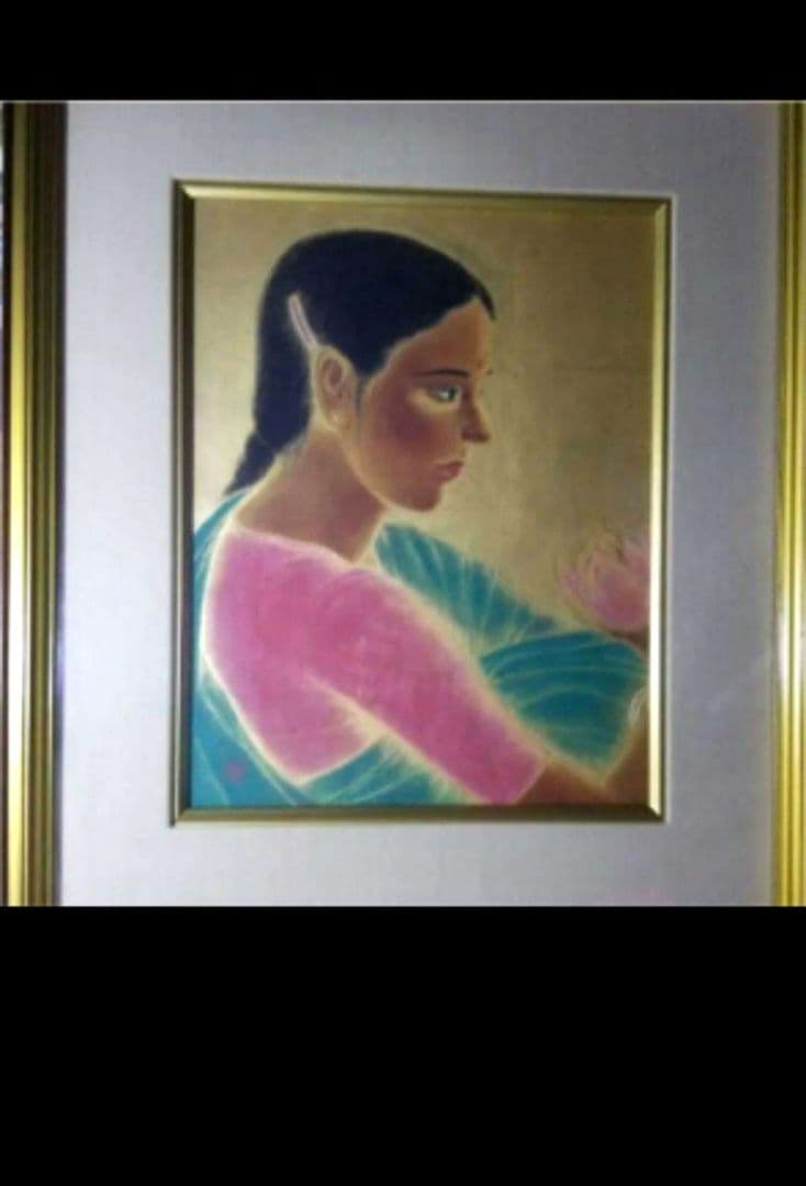 石踊紘一 花を持つ娘