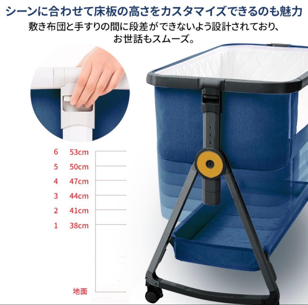 HZDMJ ベビーベッド 折りたたみ　グレー