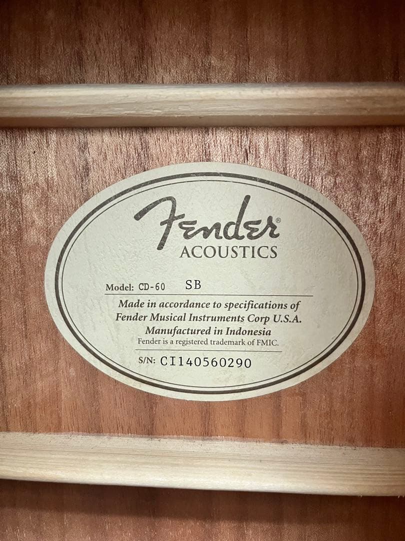 Fender CD-60 純正ハードケース付