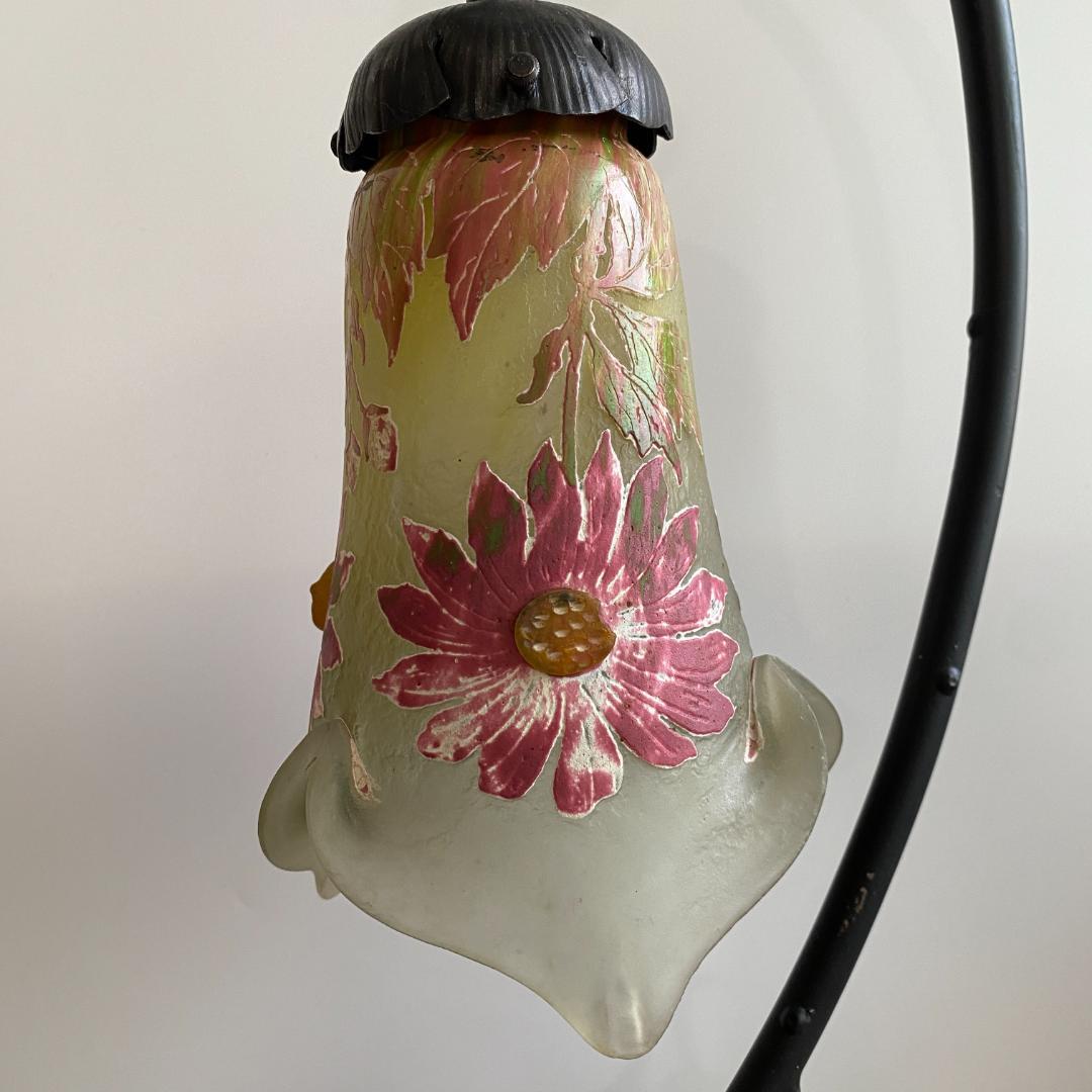 H115 博物館級 オールド フランス ドームナンシー ? スタンド ランプ