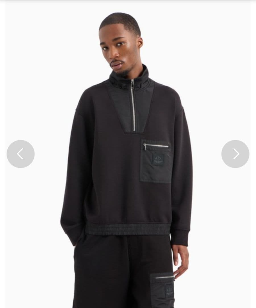 【A/X アルマーニ エクスチェンジ】ハーフジップスウェット