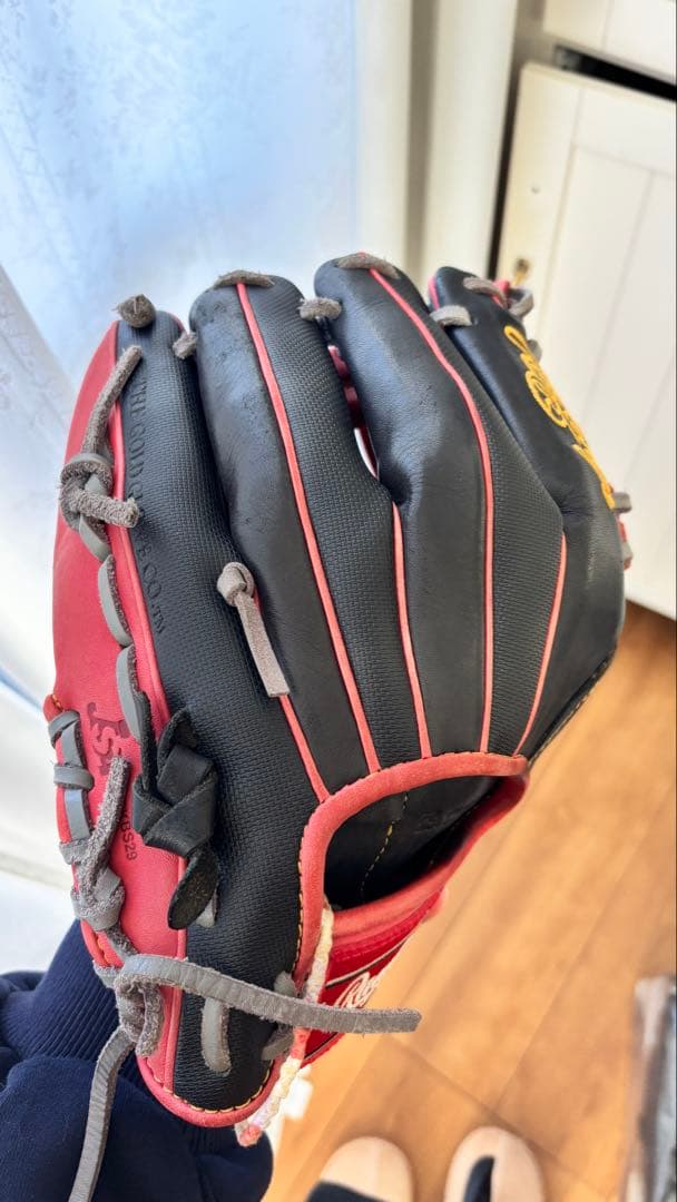 Rawlings 硬式野球グローブ レッド/ブラック