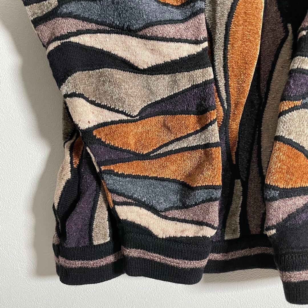 【個性派古着】レトロ CORSINI ITALIA 3Dニット L クージー風