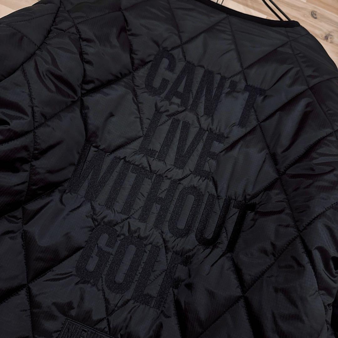 人気【ニューエラ】ゴルフ インサレーティッド キルティング カーディガン M 黒