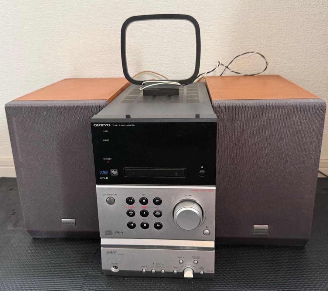 ONKYO X-B7 FR-B7 CD MD リモコン付コンポD-B7スピーカー