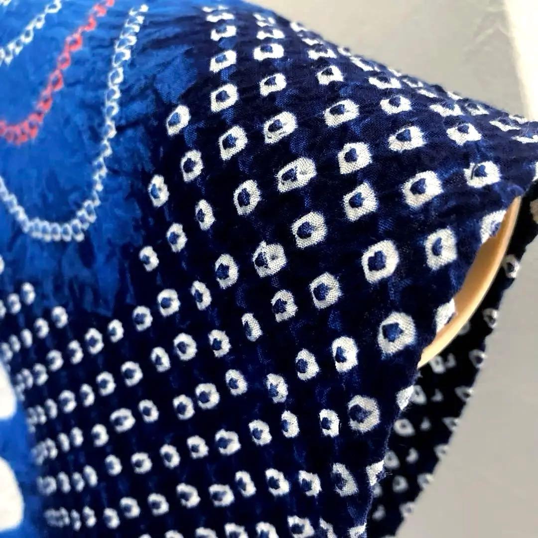 専用chaps❤️様 有松絞り　浴衣　上質　花模様　身丈160cm トーN2-78