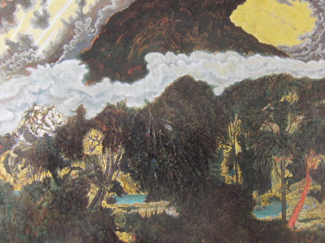 秋山泉、【樹間】、希少な額装用画集より、新品額装付、状態良好